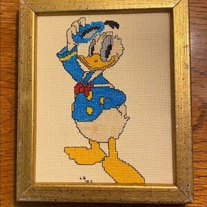 Vintage Donald Duck cross stitch